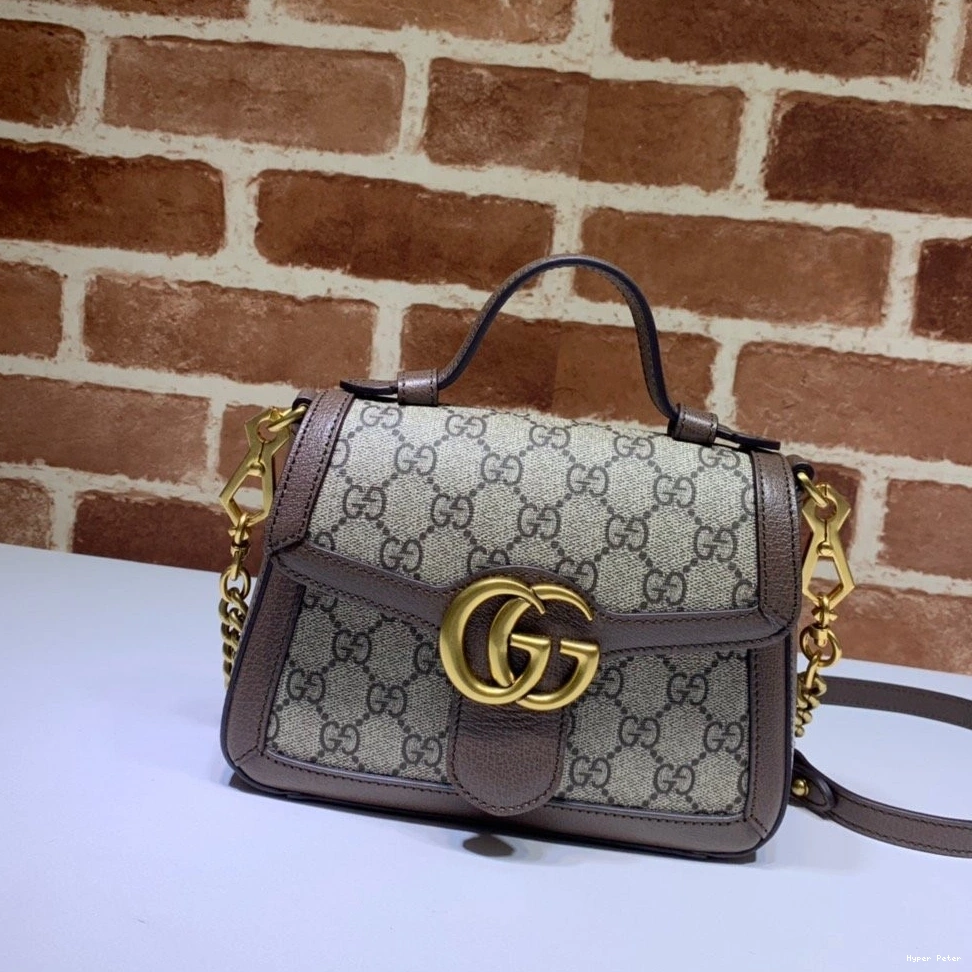 top GUCCI handle bag GG Marmont mini 0801